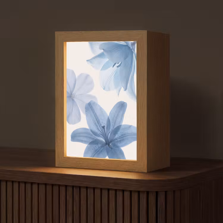 Personalisierte Lightbox - Blumen – Transparent – Modern — 1
