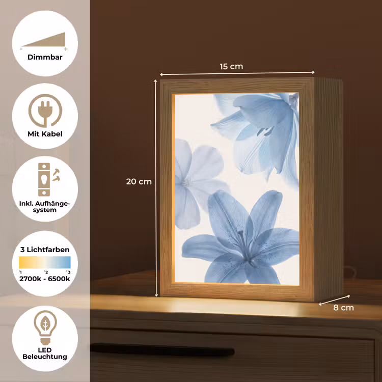 Personalisierte Lightbox - Blumen – Transparent – Modern — 6