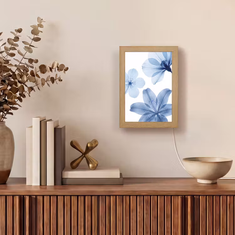 Personalisierte Lightbox - Blaue Blumen – Natur — 4