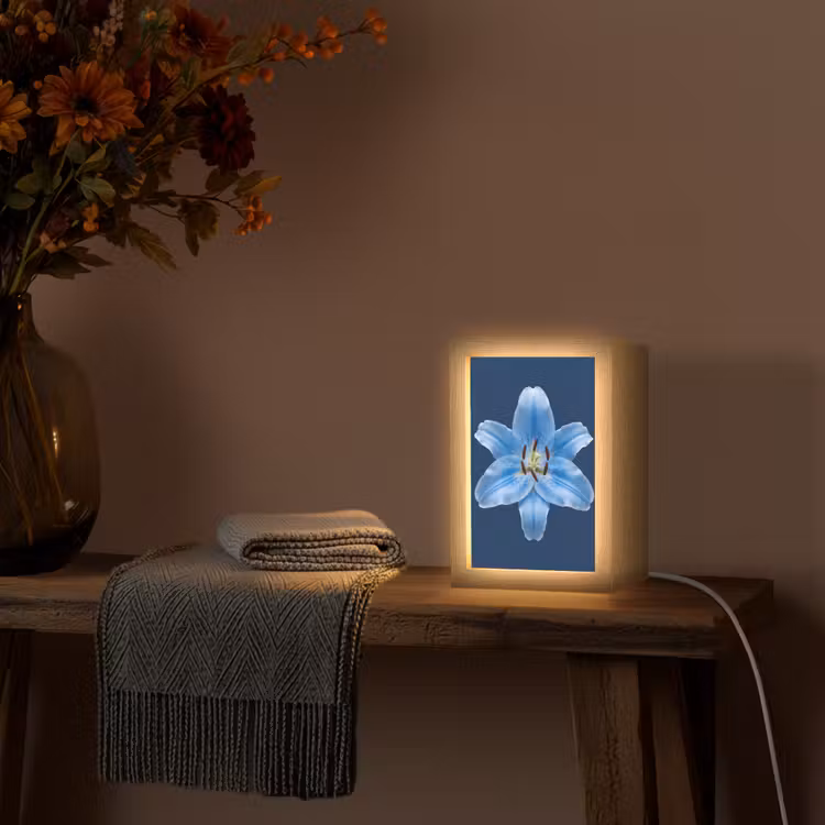 Personalisierte Lightbox - Blaue Lilie – Blumen — 3