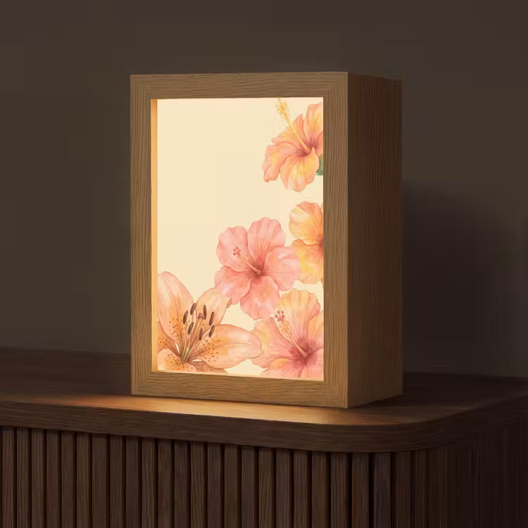 Personalisierte Lightbox - Blumen – Aquarell – Natur — 1