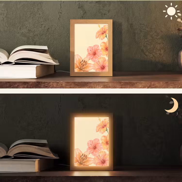 Personalisierte Lightbox - Blumen – Aquarell – Natur — 5