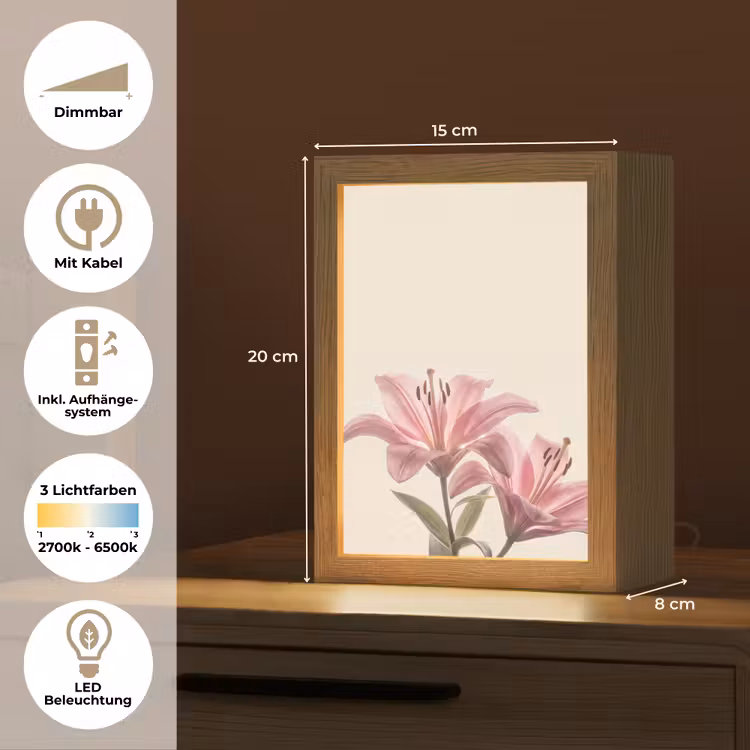 Personalisierte Lightbox - Blumen – Zart – Flora — 6