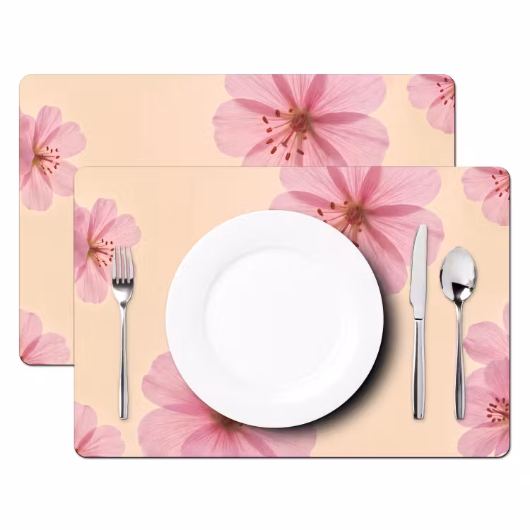 Tischset - 6 Stück - Blumen – Flora – Pastell — 2