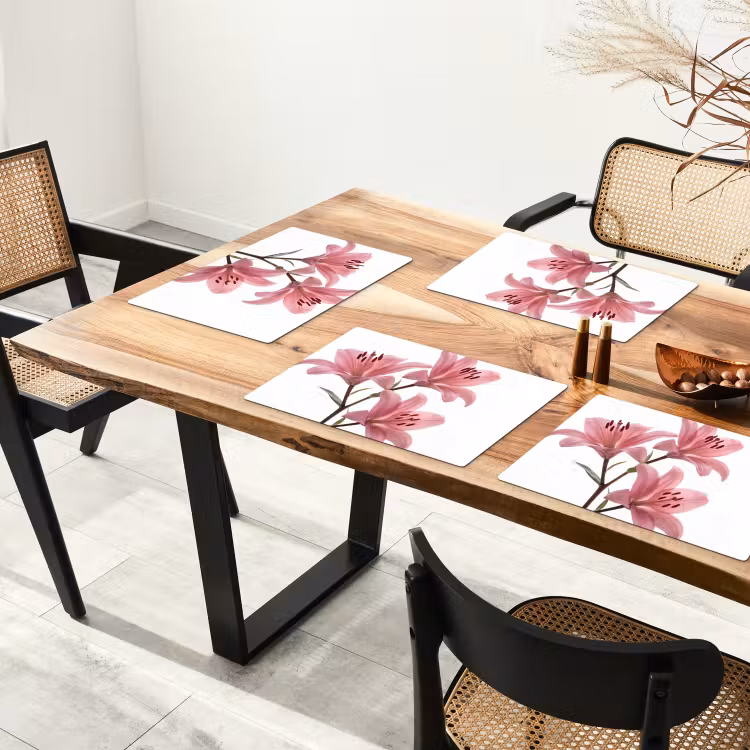 Tischset - 6 Stück - Blumen – Sanft – Modern — 3