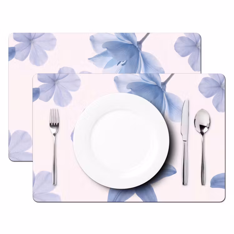 Tischset - 6 Stück - Blumen – Transparent – Modern — 2