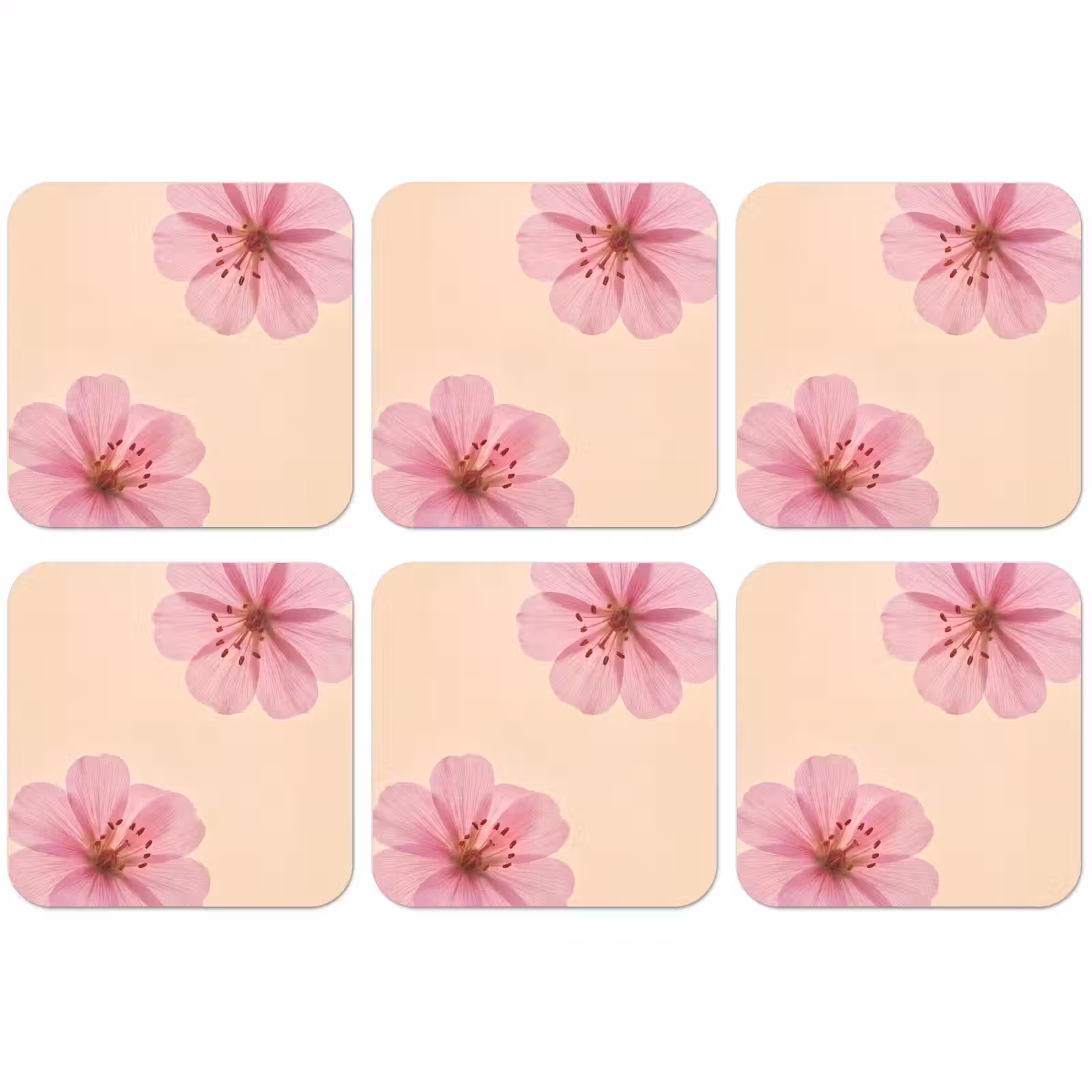 Untersetzer - Blumen – Flora – Pastell — 1