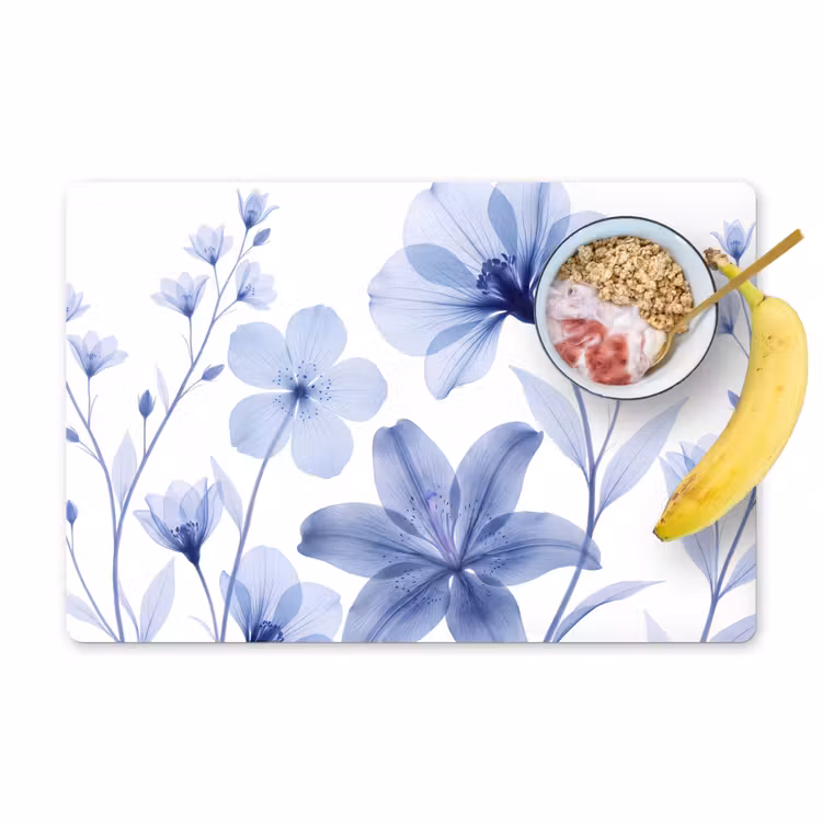 Tischset - 6 Stück - Blaue Blumen – Natur — 1