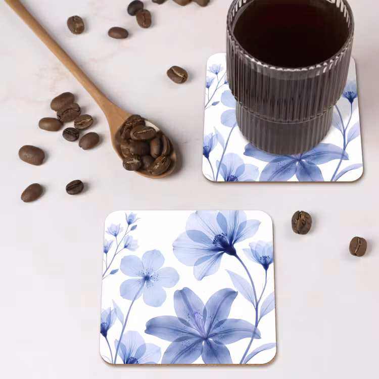 Untersetzer - Blaue Blumen – Natur — 4