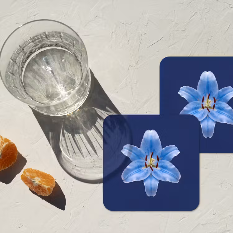 Untersetzer - Blaue Lilie – Blumen — 2