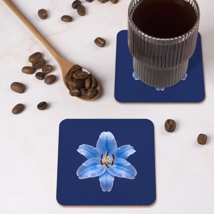 Untersetzer - Blaue Lilie – Blumen — 4
