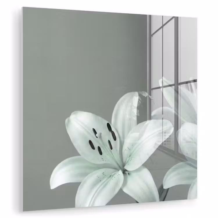 Glasbild - Blumen – Natur – Grün — 1