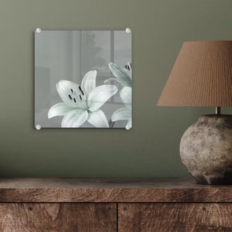 Glasbild - Blumen – Natur – Grün — 4