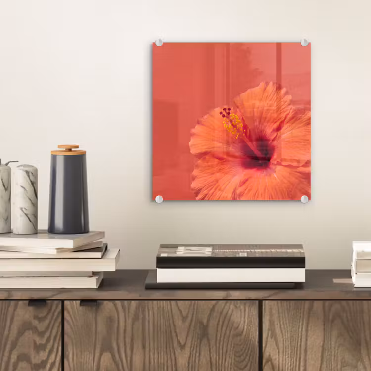 Glasbild - Blumen – Orange – Natur — 2