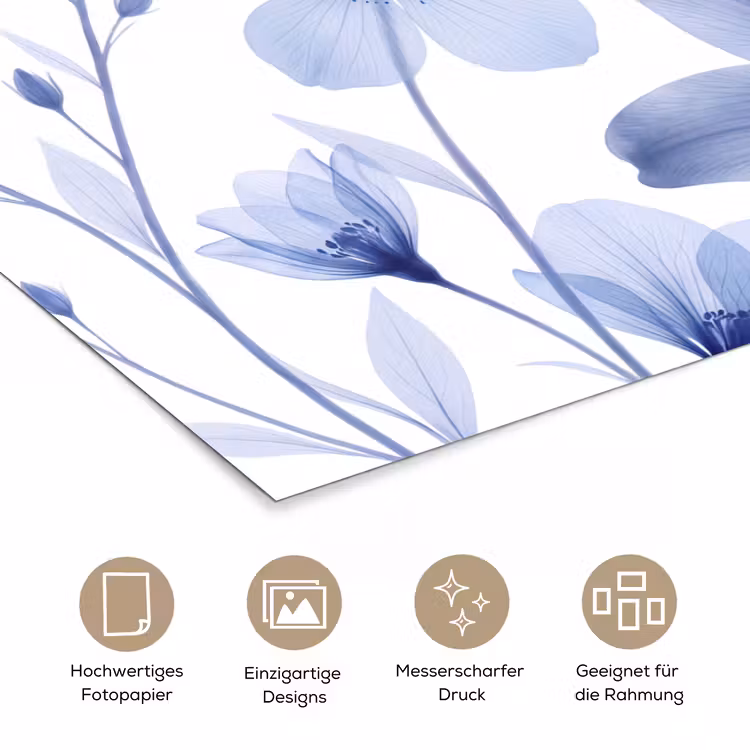 Poster - Blaue Blumen – Natur — 5