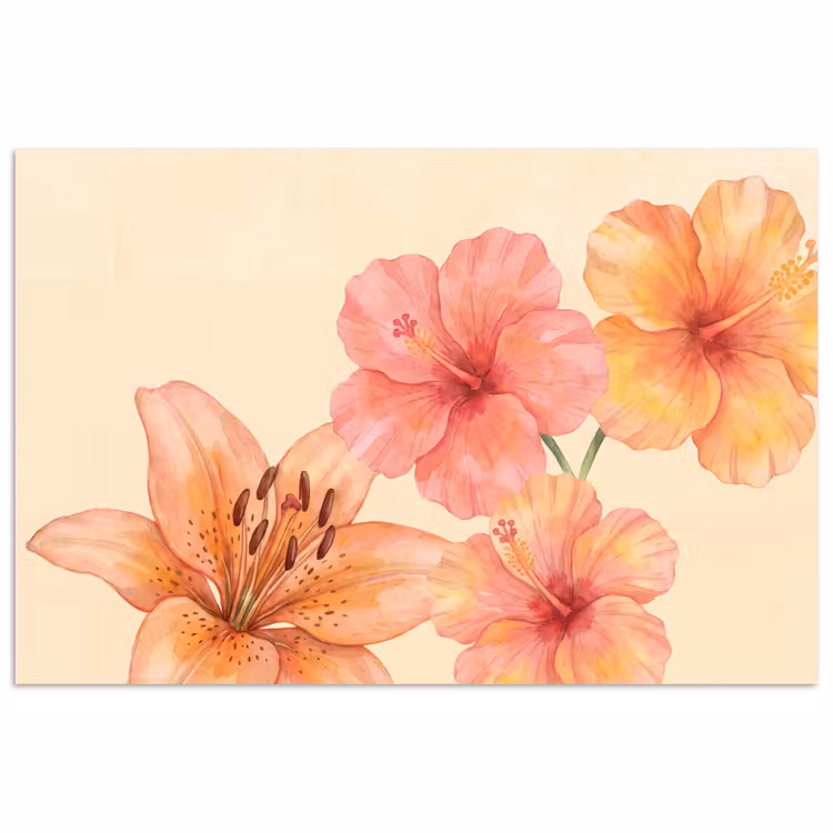 Poster - Blumen – Aquarell – Natur — 1