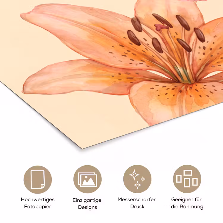 Poster - Blumen – Aquarell – Natur — 5