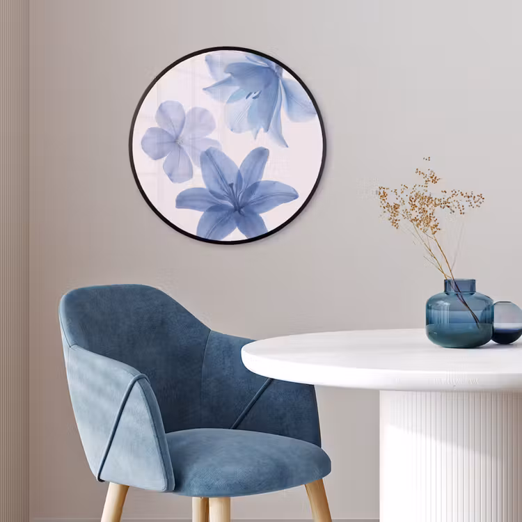 Poster im Rahmen Rund - Blumen – Transparent – Modern — 4