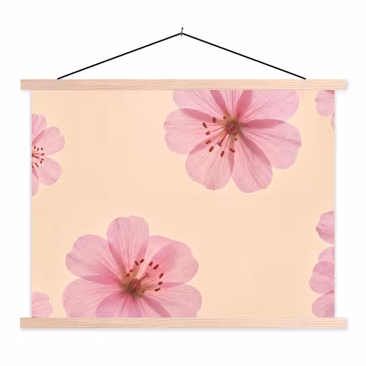 Stoffbild - Blumen – Flora – Pastell — 1