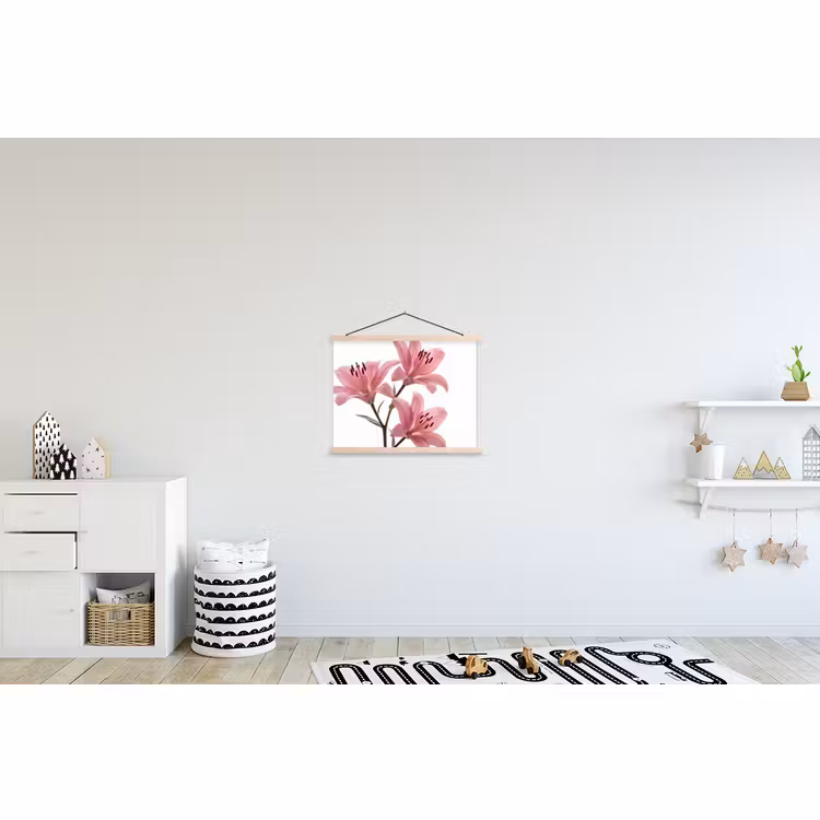 Stoffbild - Blumen – Sanft – Modern — 2