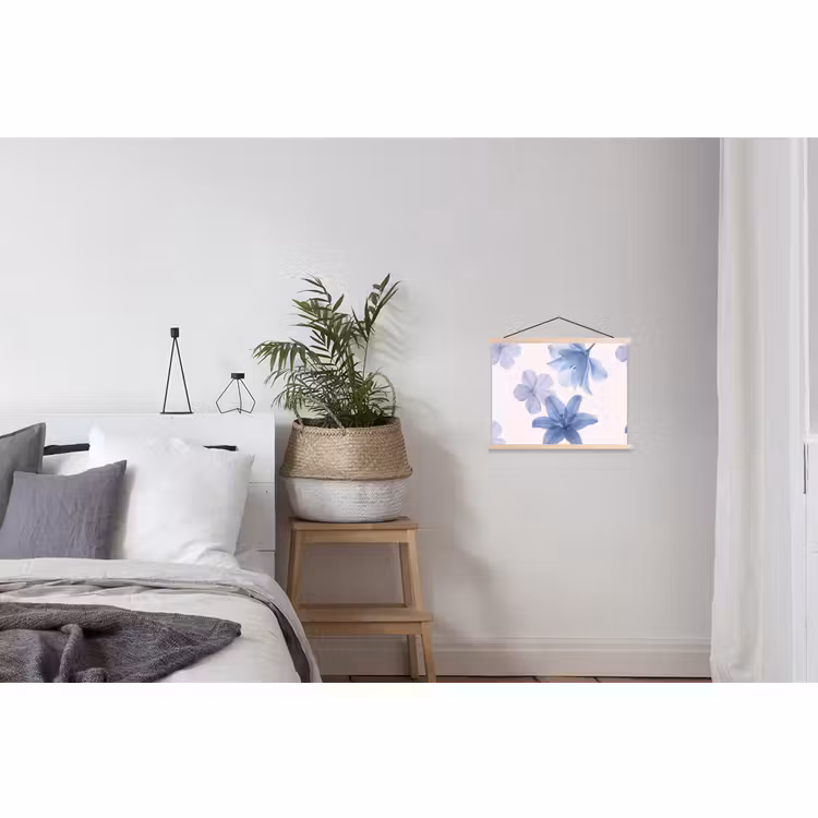 Stoffbild - Blumen – Transparent – Modern — 3