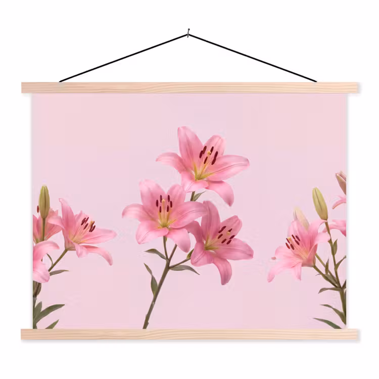 Stoffbild - Blumen – Zart – Rosa — 1