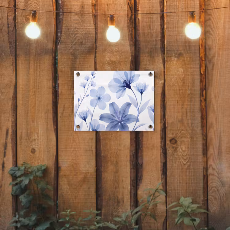 Gartenposter - Blaue Blumen – Natur — 2
