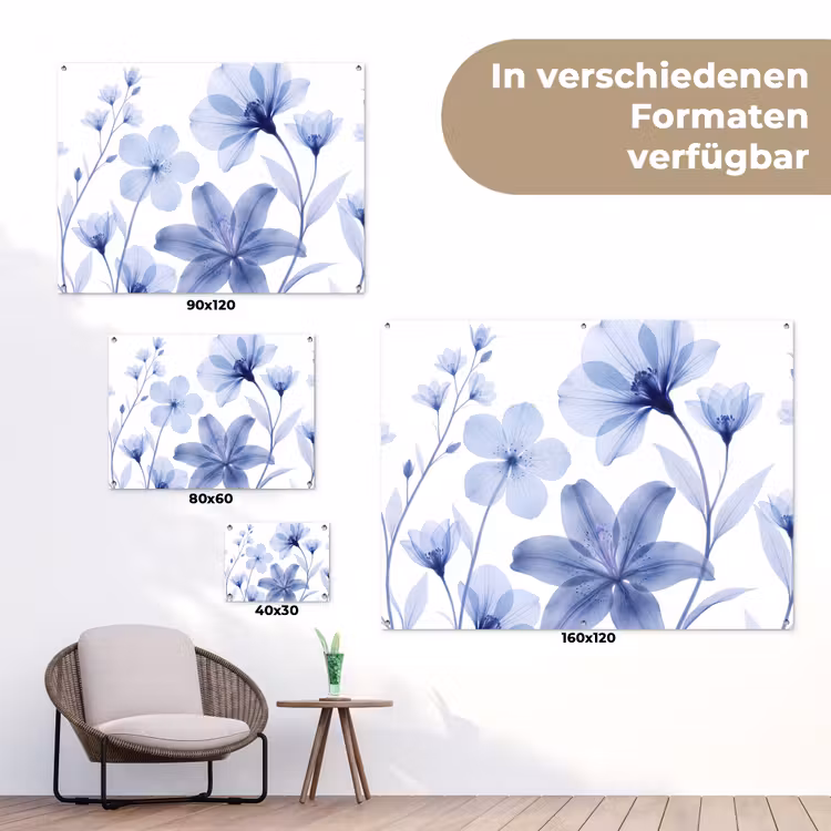 Gartenposter - Blaue Blumen – Natur — 6