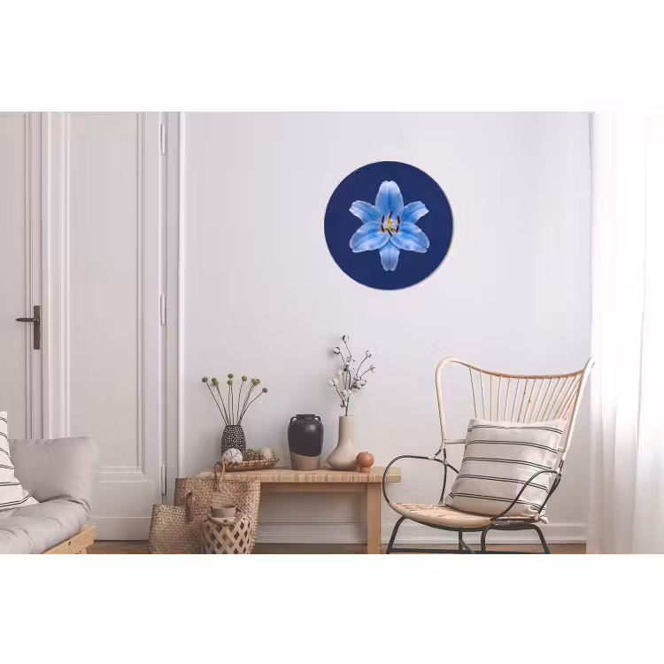 Alu-Dibond-Bild Rund - Blaue Lilie – Blumen — 2