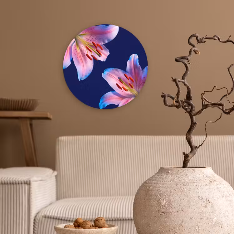 Glasbild Rund - Blumen – Farbenfroh – Botanisch — 2