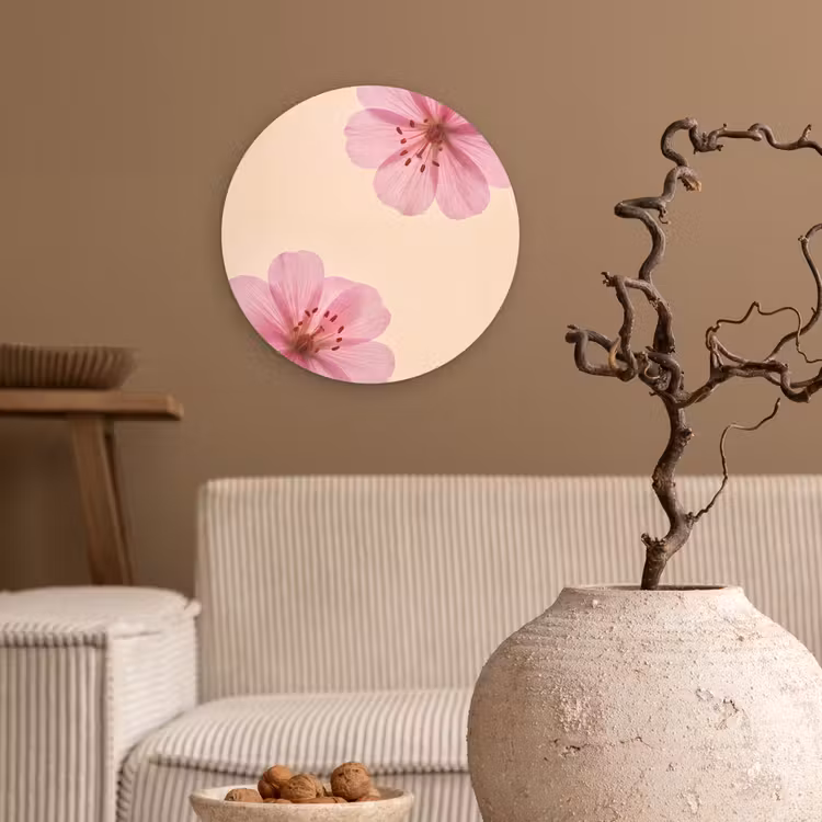 Glasbild Rund - Blumen – Flora – Pastell — 2