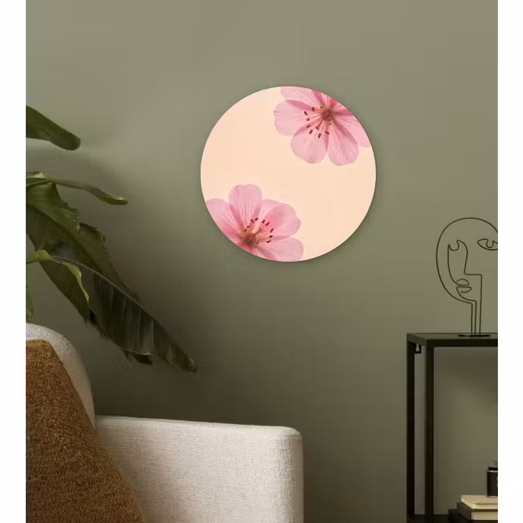 Glasbild Rund - Blumen – Flora – Pastell — 3