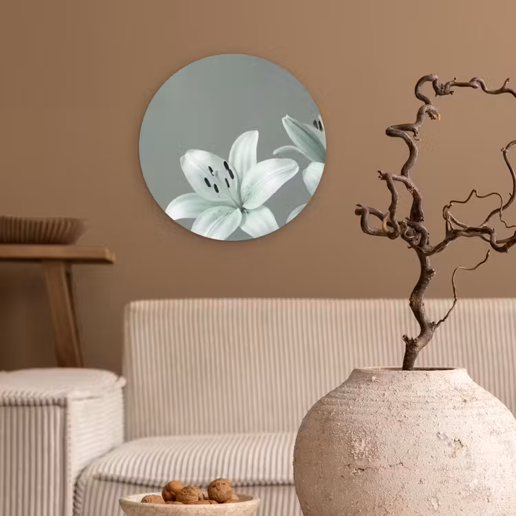 Glasbild Rund - Blumen – Natur – Grün — 2