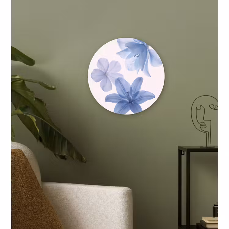 Glasbild Rund - Blumen – Transparent – Modern — 3