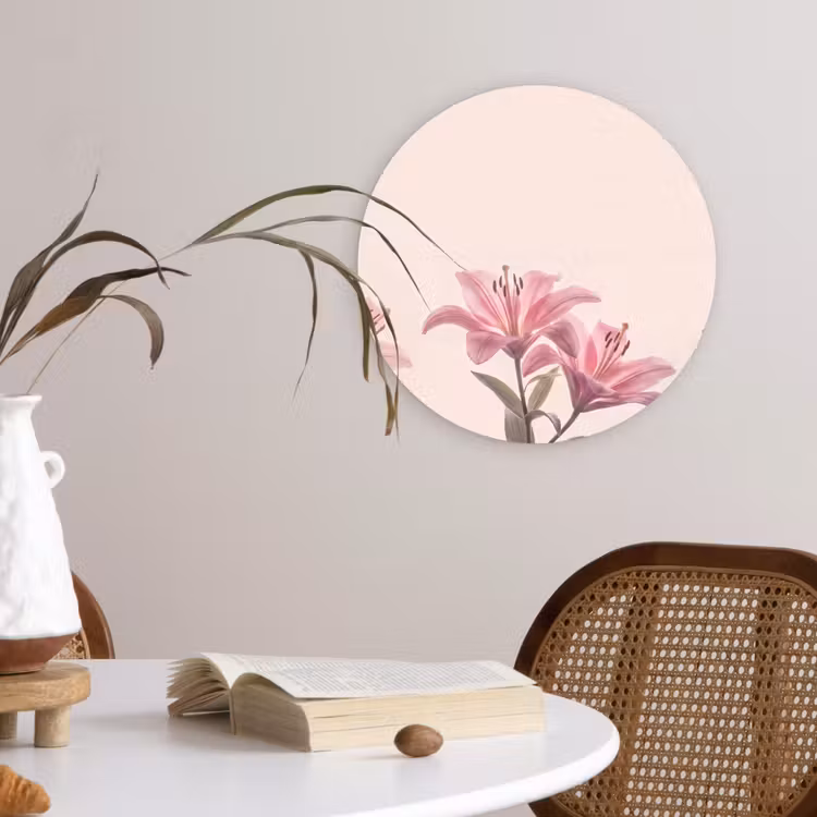 Glasbild Rund - Blumen – Zart – Flora — 4