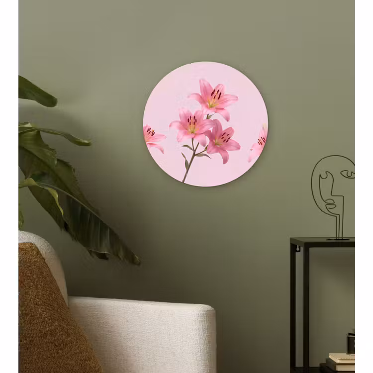 Glasbild Rund - Blumen – Zart – Rosa — 3