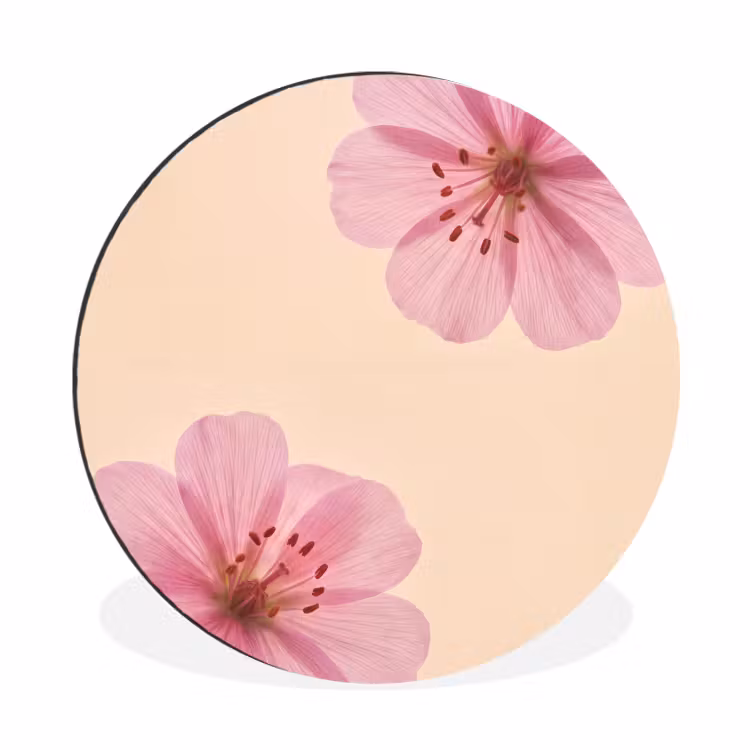 Alu-Dibond-Bild Rund - Blumen – Flora – Pastell — 1