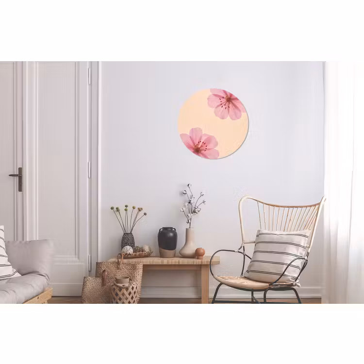 Alu-Dibond-Bild Rund - Blumen – Flora – Pastell — 2