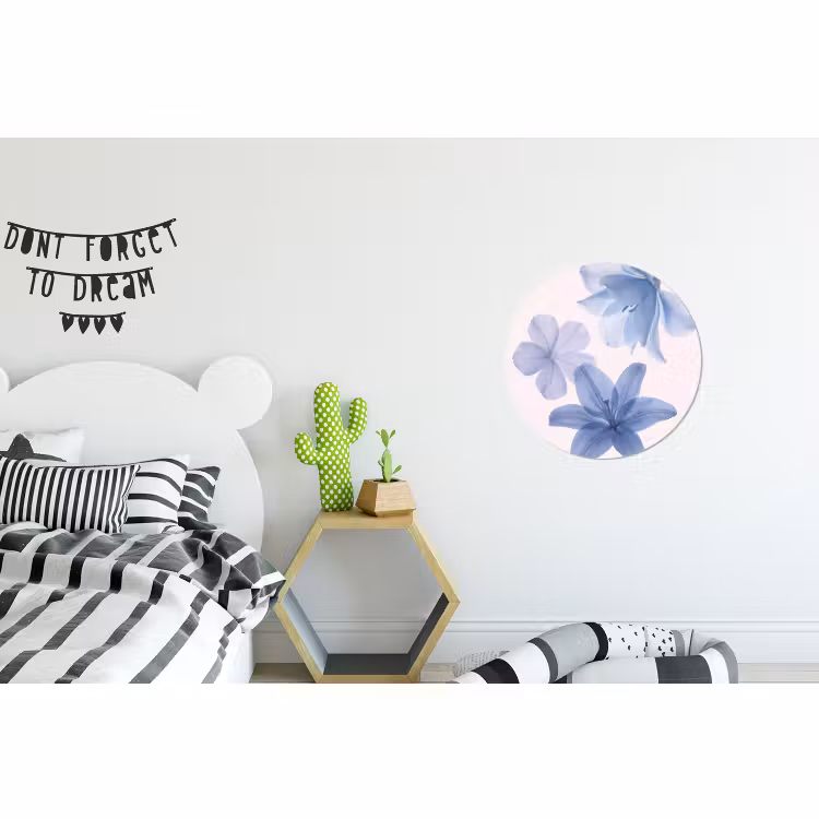 Alu-Dibond-Bild Rund - Blumen – Transparent – Modern — 4