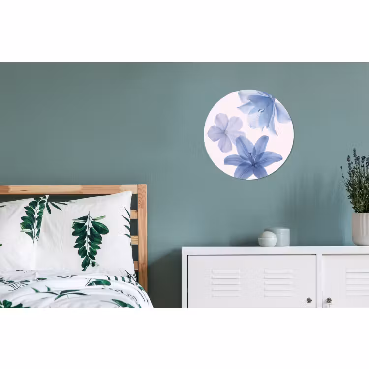 Alu-Dibond-Bild Rund - Blumen – Transparent – Modern — 5