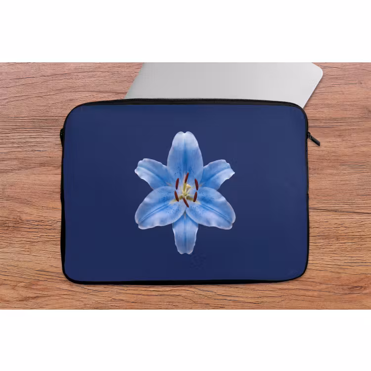 Laptop hülle - Blaue Lilie – Blumen — 2