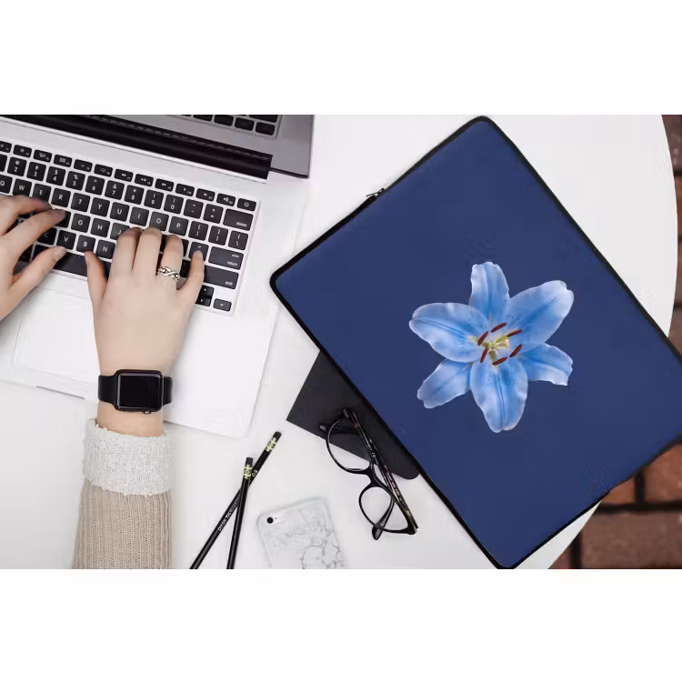 Laptop hülle - Blaue Lilie – Blumen — 3