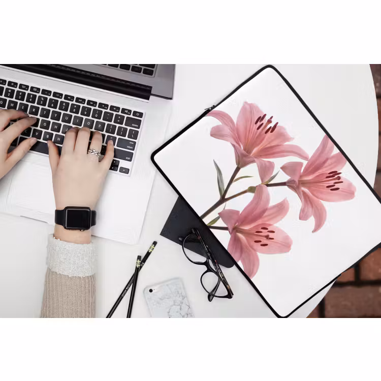 Laptop hülle - Blumen – Sanft – Modern — 3