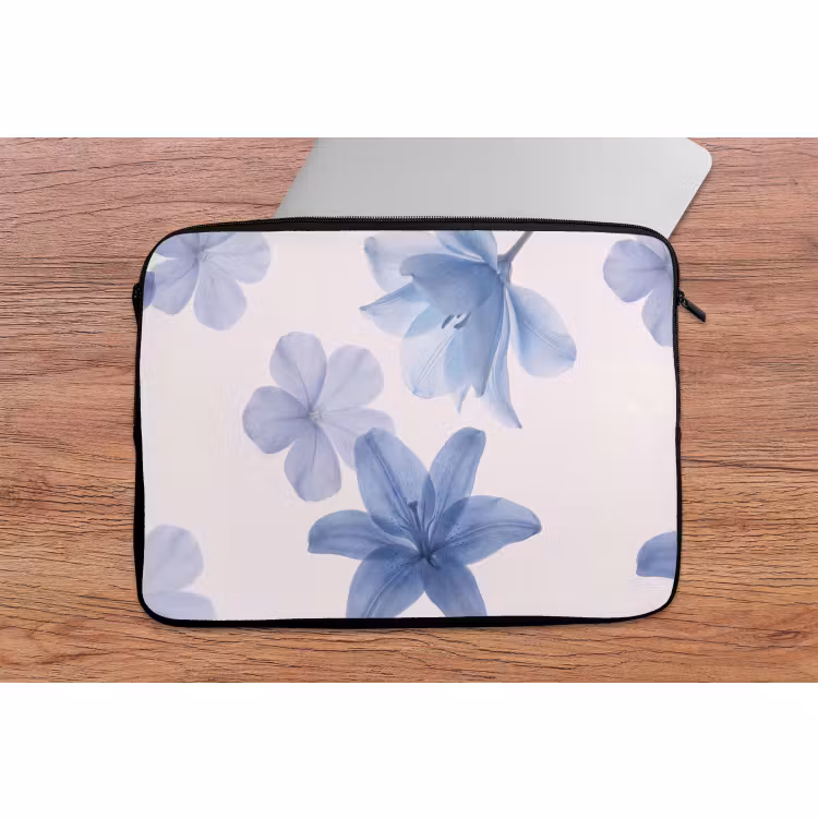 Laptop hülle - Blumen – Transparent – Modern — 2