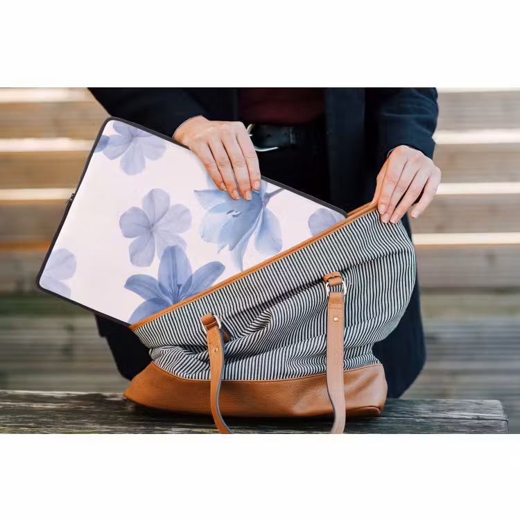 Laptop hülle - Blumen – Transparent – Modern — 4