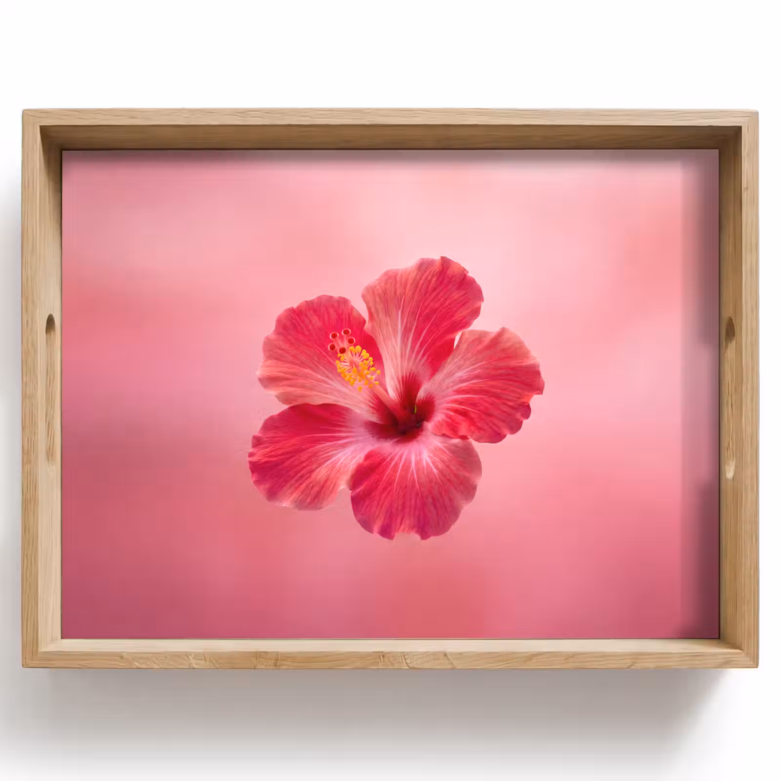 Tablett - Rote Blume – Natur — 1