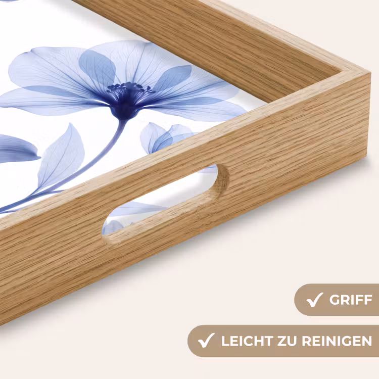 Tablett - Blaue Blumen – Natur — 5