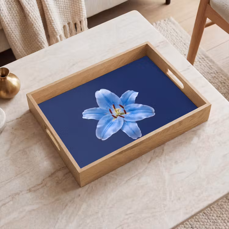 Tablett - Blaue Lilie – Blumen — 2