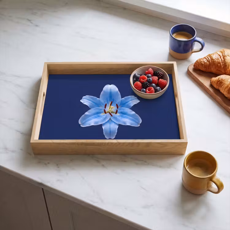 Tablett - Blaue Lilie – Blumen — 4