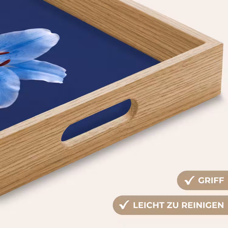 Tablett - Blaue Lilie – Blumen — 5